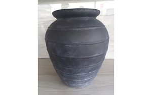 Keramik Blumengefäß hochwertig, schwarz , Höhe 48 cm