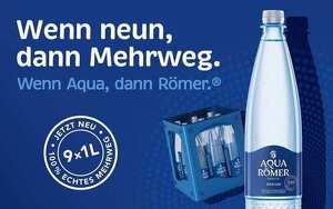 Aqua Römer Mineralwasser 9x1l PET (12 Kisten)