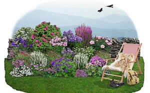 Beet-Idee: Der Berg ruft Maximale Blütenfreude für raue Gegenden